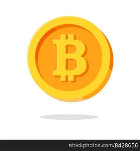Bitcoin symbol icon for future internet world money Safe and reliable currency symbols Vector isolated on background