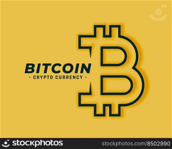 bitcoin symbol in line art style