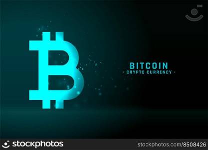 bitcoin technology background in glowing blue color