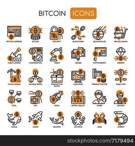 Bitcoin , Thin Line and Pixel Perfect Icons