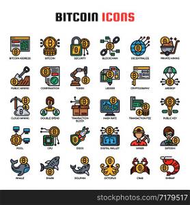 Bitcoin , Thin Line and Pixel Perfect Icons