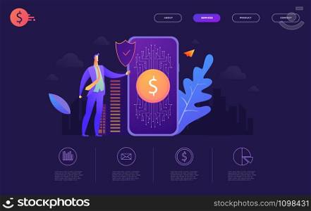 Bitcoin transfer wallet Hand holds smart phone with send bitcoins. Vector flat illustration cryptocurrency technology. Bitcoin transfer wallet Hand holds smart phone with send bitcoins. Vector flat illustration cryptocurrency technology.