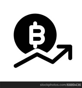 bitcoin value, icon on isolated background