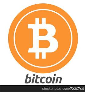 Bitcoin vector icon .Cryptocurrency with huge market capitalization