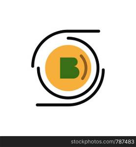 Bitcoins, Bitcoin, Block chain, Crypto currency, Decentralized Flat Color Icon. Vector icon banner Template