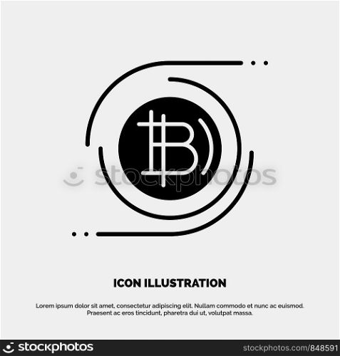 Bitcoins, Bitcoin, Block chain, Crypto currency, Decentralized solid Glyph Icon vector