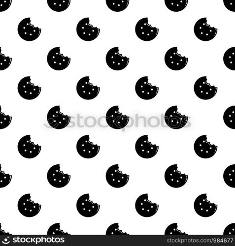 Bite biscuits pattern vector seamless repeating for any web design. Bite biscuits pattern vector seamless