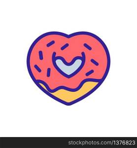 bitten donut with crumbs icon vector. bitten donut with crumbs sign. color symbol illustration. bitten donut with crumbs icon vector outline illustration