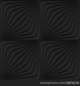 Black 3D seamless background. Dark pattern with realistic shadow.Black 3d diagonal onion shapes.