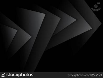 Black Abstract Background with Dark Layers