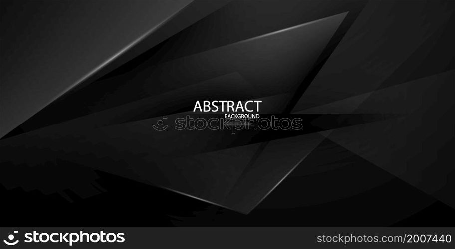 Black abstract pattern and dynamic background poster decorated with beautiful white lines. Illustration in vector format