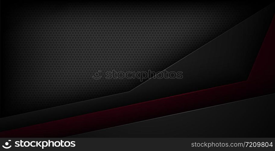 Black abstract vector background with overlapping characteristics.