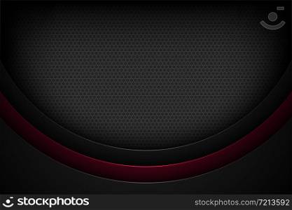 Black abstract vector background with overlapping characteristics.