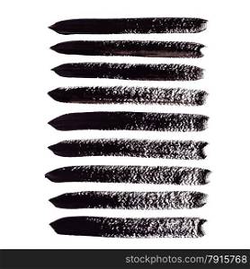 Black acrylic vector brush strokes