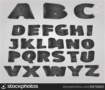 black alphabet