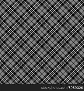 Black &amp; white seamless tartan pattern