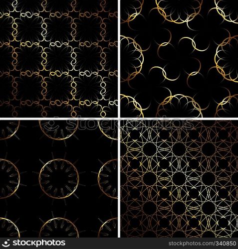 Black and gold luxury pattern. Vector illustration