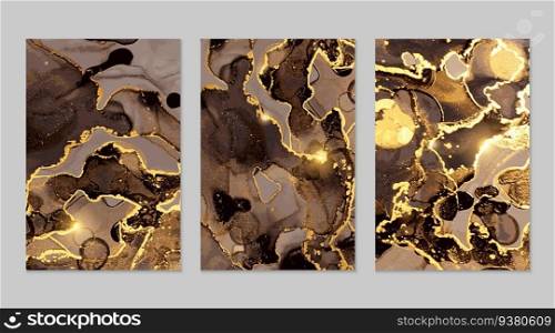 Black and gold marble abstract textures