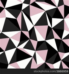 Black and Pink Colors Triangle Seamless Pattern