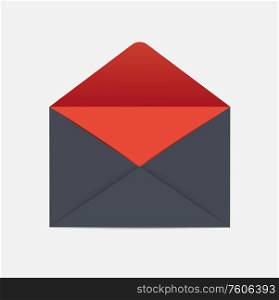 Black and Red Envelope. Vector illustration EPS10. Black and Red Envelope. Vector illustration