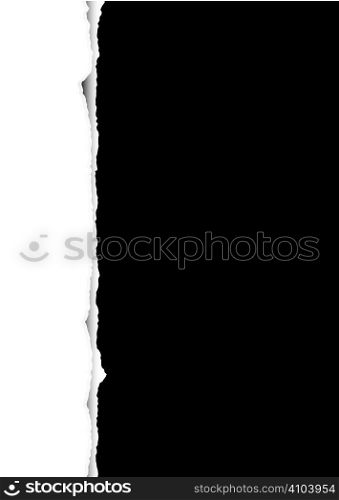 black and white abstract background with a tear to make a border