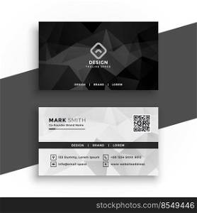 black and white abstract business card design