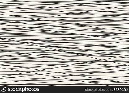 Black and white Abstract horizontal striped pattern. Vector illustration.
