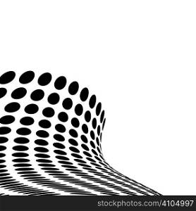 Black and white abstract wave design with copyspace