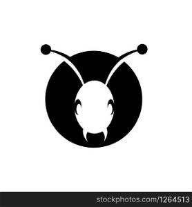 black and white ant logo vector
