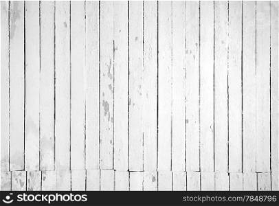 Black and white background of weathered painted wooden plank. Vector illustration