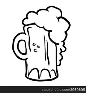 black and white beer cartoon