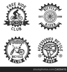 black and white bicycle logo design collection