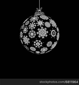 Black and White Christmas ball. + EPS8 vector file