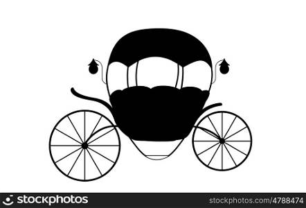 Black and White Cinderella Fairytale carriage. Vector Illustration. EPS10. Black and White Cinderella Fairytale carriage. Vector Illustrati