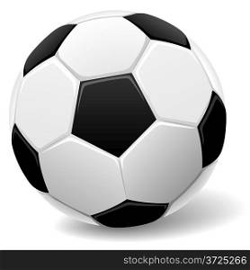 Black and white classic soccer ball vector illustration.