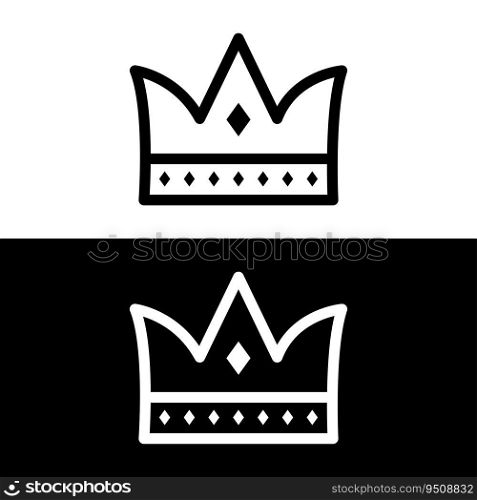 black and white crown icon