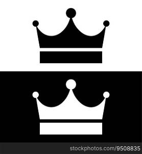 black and white crown icon