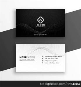 black and white elegant business card design template