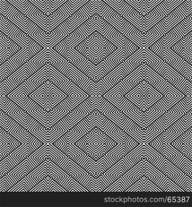 Black and white geometric seamless vector pattern