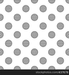 Black and white golf ball pattern seamless in simple style vector illustration. Black and white golf ball pattern vector