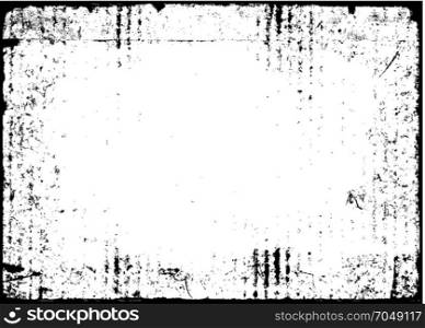 Black And White Grunge Background. Illustration of a vintage black and white grunge texture, with patterns of dirt and stains
