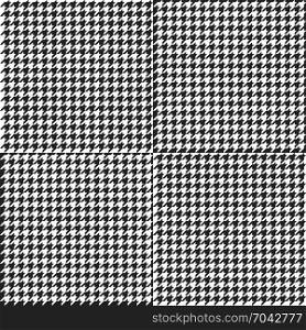 Black and white houndstooth seamless plaid pattern. Alternating hounds tooth check background. Vector illustration.. Black and white houndstooth seamless plaid pattern