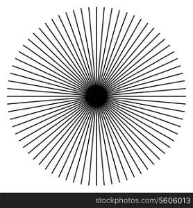 Black and white hypnotic background.