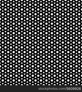 Black and White Hypnotic Background Seamless Pattern.