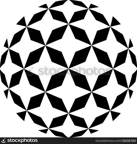 Black and white hypnotic background. Vector illustration.