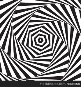 Black and white hypnotic background. Vector illustration. EPS10. Black and white hypnotic background. Vector illustration