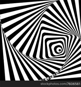 Black and white hypnotic background. Vector illustration. EPS10. Black and white hypnotic background. Vector illustration