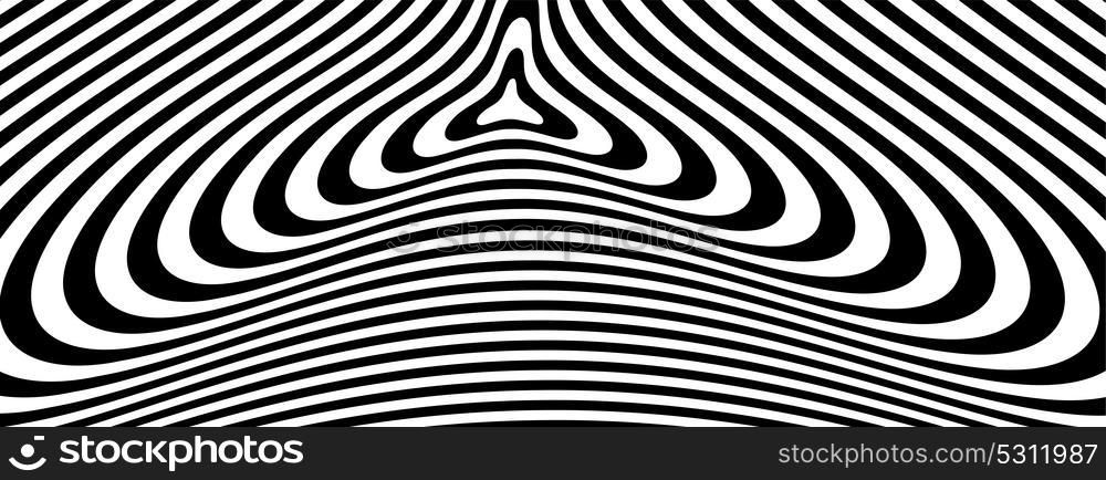 Black and White Hypnotic Fascinating Abstract Image.Vector Illustration. EPS10. Hypnotic Fascinating Abstract Image.Vector Illustration.