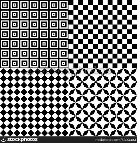 Black and White Hypnotic Psychedelic Background Collection Set Pattern. Vector Illustration EPS10. Black and White Hypnotic Psychedelic Background Collection Set Pattern. Vector Illustration