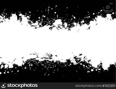 Black and white ink splat background with grunge effect